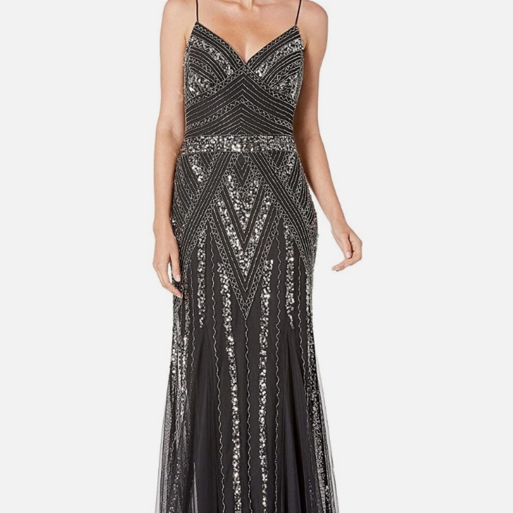 Marina navy blue sequin formal maxi dress NWT - Picture 7 of 7